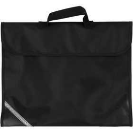 School Bag, size 36x29 cm, depth 9 cm, black, 1pc Textile