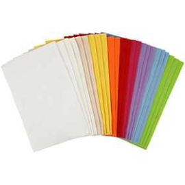 Craft Felt Sheets, sheet 20x30 cm, thickness 1.5 mm, asstd colours, sheet, 24mixed sheets, 180-200 g/m2 