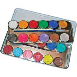 Water Makeup Palette, asstd colours, 24colours 