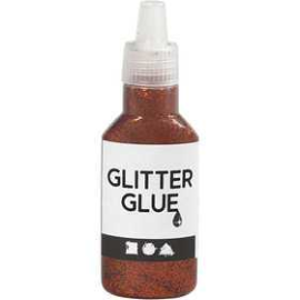Glitter Glue, orange, 25ml Glue