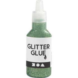 Glitter Glue, green, 25ml Glue