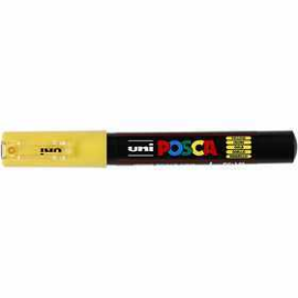 Uni Posca Marker, line width: 0.7 mm, PC-1M , yellow, extra-fine, 1pc 