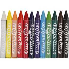 Colortime Wax Crayons, thickness 11 mm, L: 10 cm, asstd colours, 48pcs 