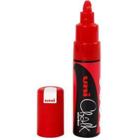 Chalk Pen, line width: 8 mm, red, 1pc Marker