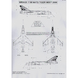 Decals Dassault Mirage F.1M (1) 14-31 Escuadron 142 Ala de Caza 14 Spain. Kleine Brogel 2009 Nato Tiger Meet 