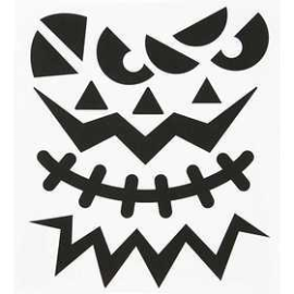 Motif Stickers, sheet 15x16.5 cm, halloween - big faces, 1sheet Sticker