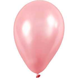 Balloons, light red, D: 23 cm, round, 10pcs Party item, outdoor and miscellaneous