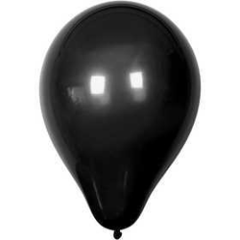 Balloons, black, D: 23 cm, 10pcs Party item, outdoor and miscellaneous