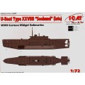 U-Boat Type XXVIIB Seehund late version midget submarine Ship model kit