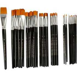 Gold Line Brushes, size 0+2+4+8+12+16+20 , W: 2-24 mm, flat, 84mixed 