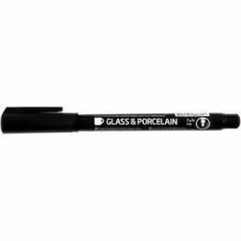 Contourmarker for Glass and Porcelain, line width: 1-3 mm, black, Semi opaque, 1pc 