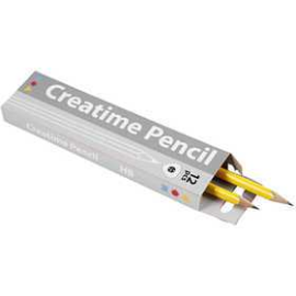 School Pencils, L: 17.5 cm, 2 mm lead, hardness HB, 12pcs, thickness 7 mm 