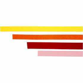 Quilling Paper Strips, W: 5 mm, L: 78 cm, yellow, orange, pink, red, 100pcs, 120 g 