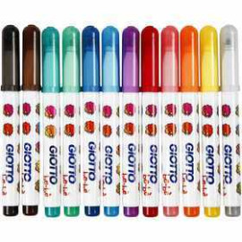 Markers, line width: 1-3 mm, D: 5 mm, asstd colours, 12pcs 