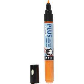 Plus Color Marker, line width: 1-2 mm, L: 14.5 cm, pumpkin, 1pc Various pencils and markers