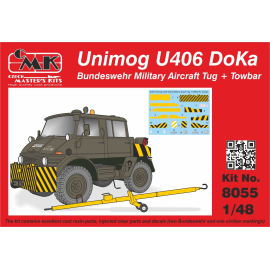 Unimog U406 DoKa Military Airport Tug + Towbar, all resin kit A superb-looking, 3D-designed model of a Bundesluftwaffe aircraft 