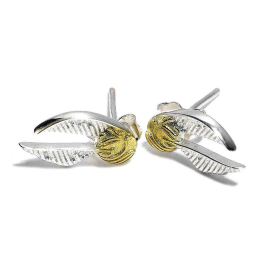 Harry Potter silver earrings Golden Snitch 