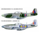 North American P-51D Mustang. Decals: 65th Squadron RAF 1945 USAF Korea 1950 NZAF 1953. Italeri
