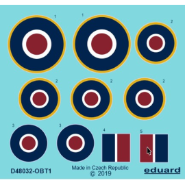 Decals Hawker Tempest Mk.V roundels late 1/48 (designed to be used with Eduard kits) 