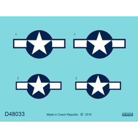 Decals North-American P-51D-5 Mustang national insignia 1/48 (designed to be used with Eduard kits) 
