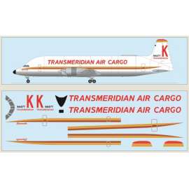 Canadair CL-44 Guppy - Transmeridian Air Cargo Includes a laser-printed decal. Model kit