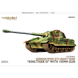 Hiel kom aardappel Modelcollect model kit E-75 heavy tank "King Tiger III"with 105mm gun Ger...