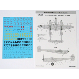 Decals Stencils for Lockheed P-38 Lightning (designed to the used with Trumpeter, Hobbycraft, Revell kits) [P-38J / P-38L P-38L-