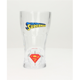DC Comics: Superman Soda Glass with Spinning Logo 
