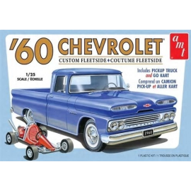 1960 Chevy Custom Fleetside Pickup with Go Kart Model kit