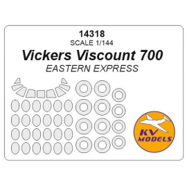 Vickers Viscount 700 + wheels masks (designed to be used with EASTERN EXPRESS kits) 