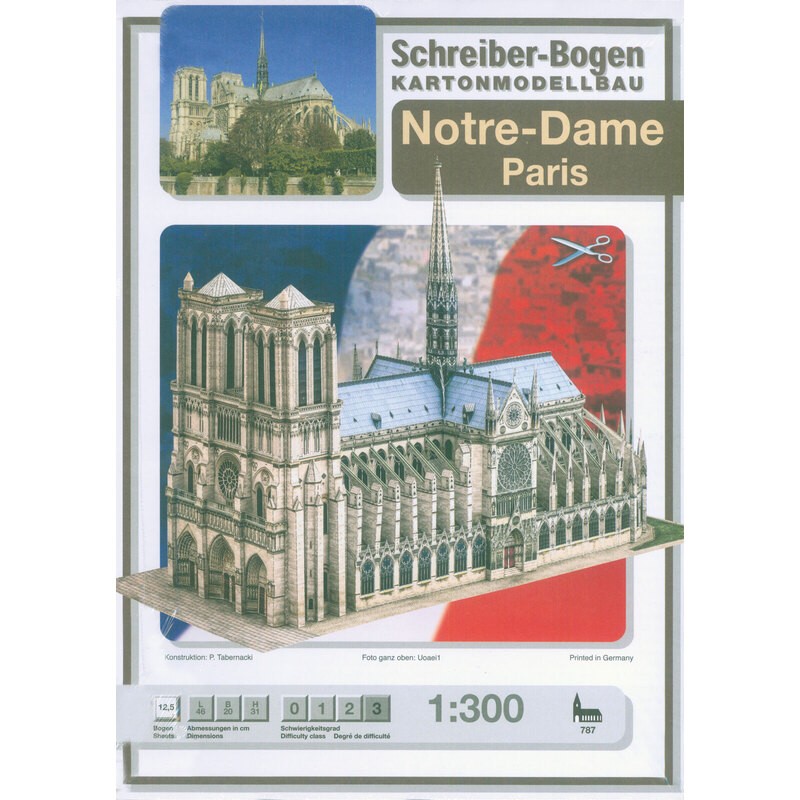 Notre-Dame Paris Cardboard modelkit