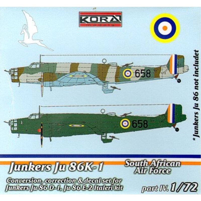 Junkers Ju 86K-1 South African Air Force Part IV (designed to be assembled with model kits from Itaeri)