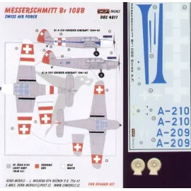 Messerschmitt Bf 108B (Swiss Air Force) with wheels (designed to be assembled with model kits from Eduard)
