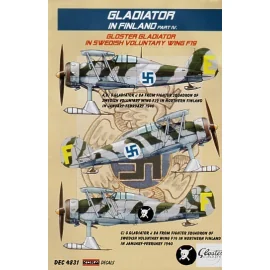 Gloster Gladiator Mk.II on skis. Decals Finland. Swedish Voluntary Wing F19 part 4