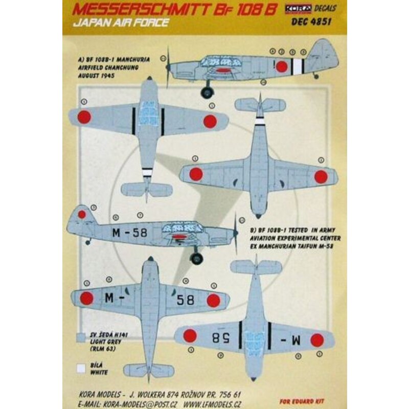 Messerschmitt Bf 108B (Japan Air Force) (designed to be assembled with model kits from Eduard)