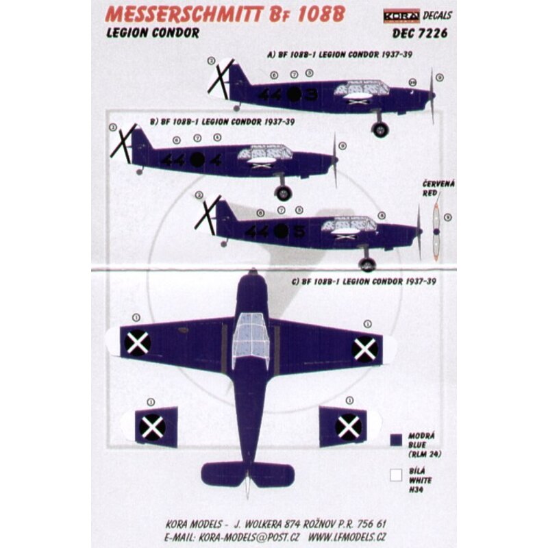 Messerschmitt Bf 108B Legion Condor (designed to be assembled with model Kits from Heller)