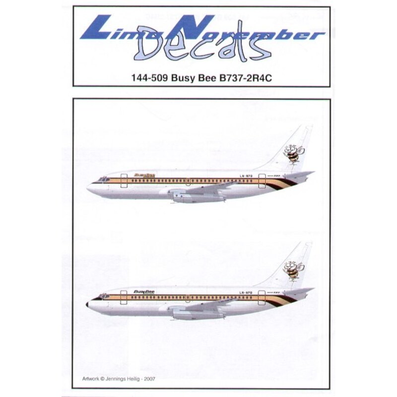 Boeing 737-2R4C BUSY BEE Airline LN-NPB with variations to scheme