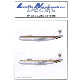 Decals Boeing 737-2R4C BUSY BEE Airline LN-NPB with variations to scheme Decals for civil aircraft