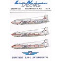 Decals Douglas DC-4 Braathens SAFE (designed to be assembled with model kits from Minicraft) 
