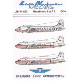 Douglas DC-4 Braathens SAFE (designed to be assembled with model kits from Minicraft)