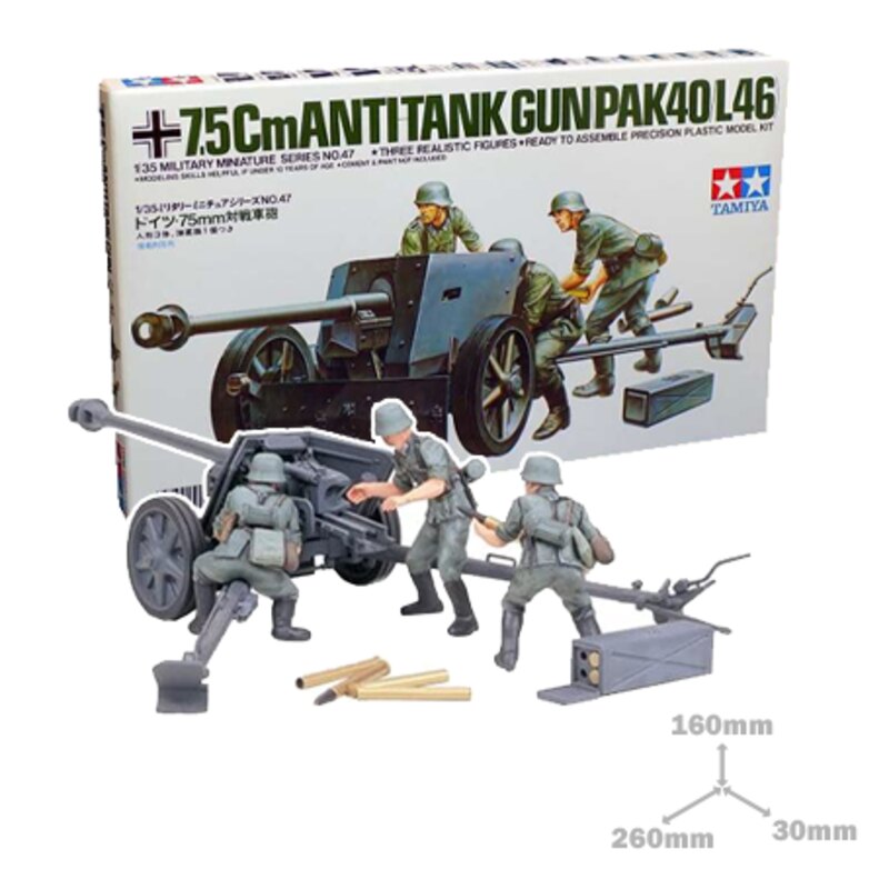 75mm Anti-Tank Gun Military model kit