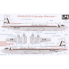 Decals Douglas DC-6 Laide Aereo Decals for civil aircraft