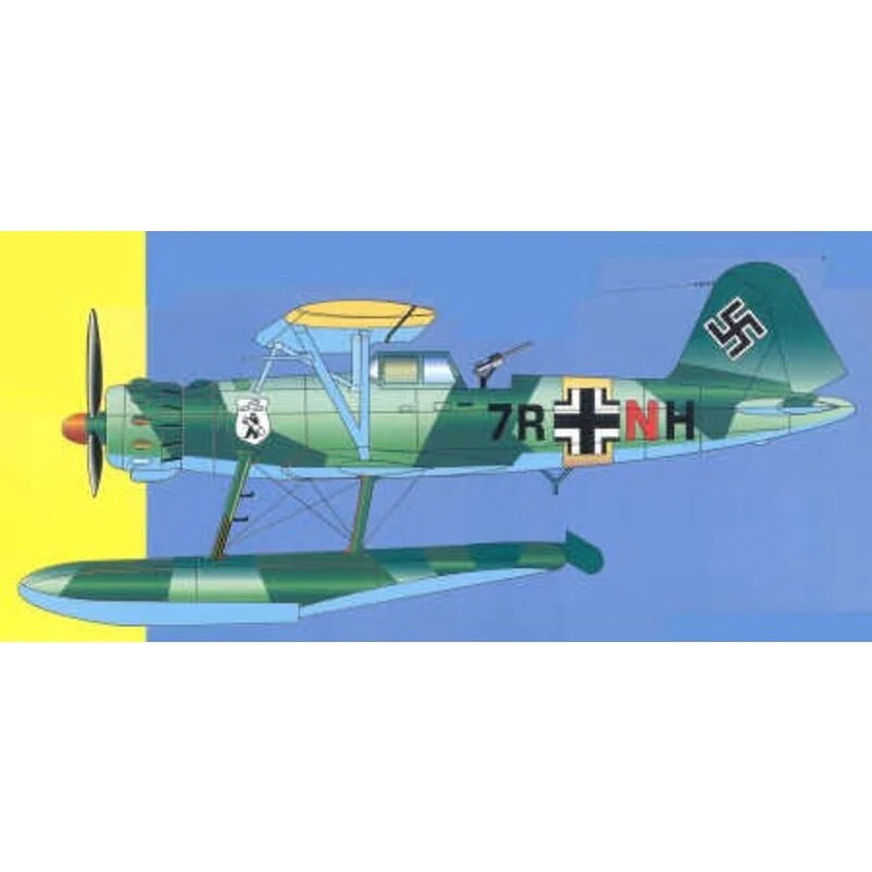 Heinkel He 114 . Version with radial engine Planet make the version with the inline engine.