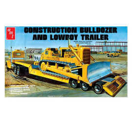 Lowboy Trailer & Bulldozer Combo 1:25 Model kit