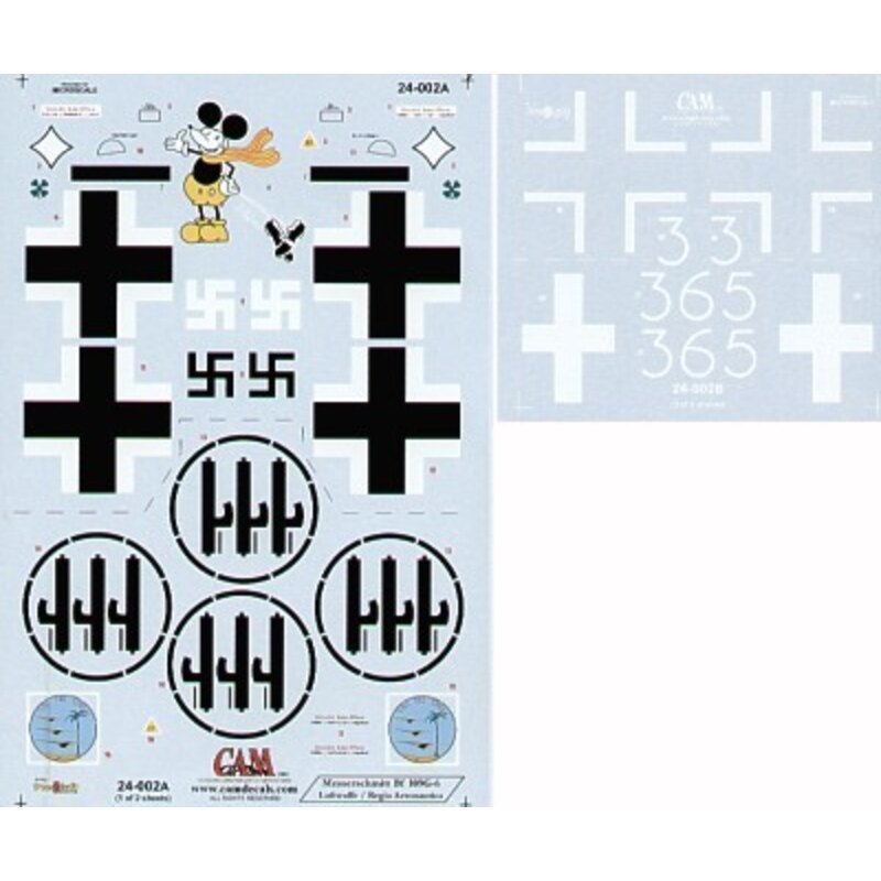 Messerschmitt Bf 109G-6 (2) JG5 Major Carganico Finland 1943 White 365 365 Squadron 150 Gruppo Italian Air Force 1943