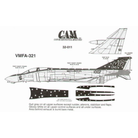 Decals F-4B Phantom 151007 MG/6 VMFA-321 MARTD ANDREWS 