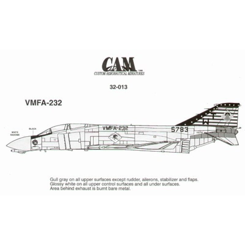 F-4J Phantom VMFA-232 WT/ Red Devils Bi-Centennial