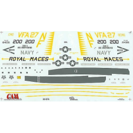 McDonnell Douglas F/A-18C 164006 NF/200 VFA-27 Maces USS Independence. Black spine and fins