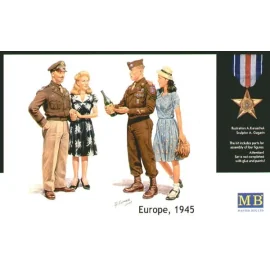 Europe 1945. 2 x G.I.Joes and 2 x Female companions