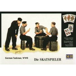 WWII German tank crew playing cards Die Skatspieler